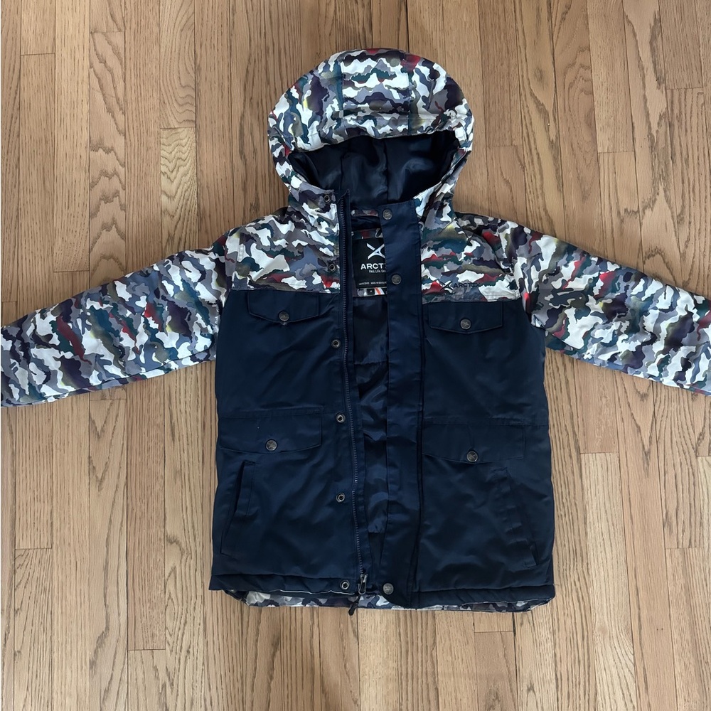 Arctix Kids' Multicolor Camo and Navy Puffer Jacket